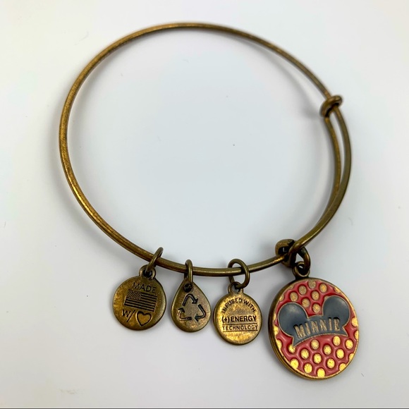 Alex and Ani Disney Minnie Mouse Bracelet Rafaelian Gold Bangle - Adjustable - Picture 9 of 13